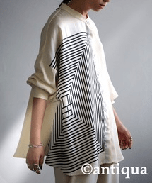 antiqua アシメデザインシャツ シャツ レディース トップス・pk-00838
