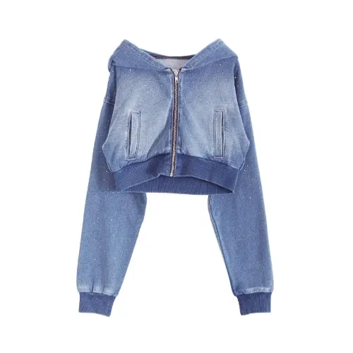 GYDA gradation bijouカットデニムパーカー
