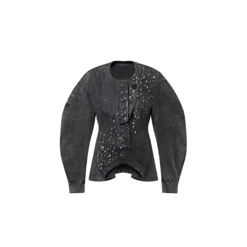 LOUIS VUITTON Emb L/S Top W/ Panel Button Dtl