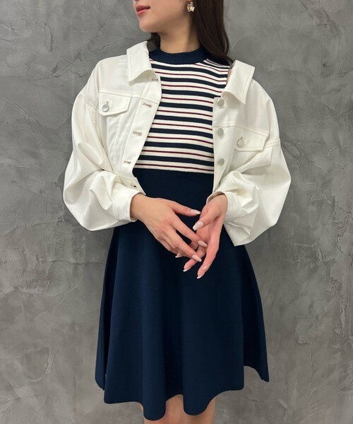 eimy istoire デニムライクバックシャンジャケット