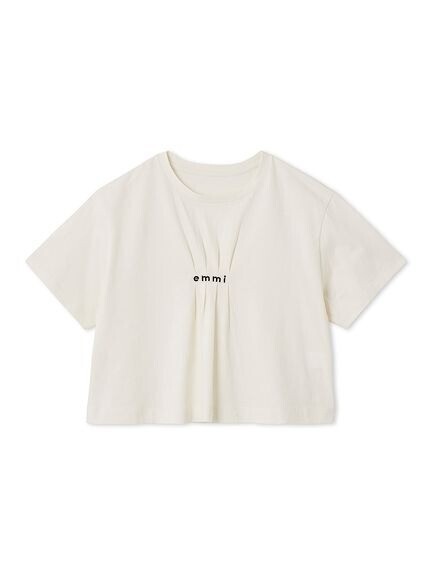 emmi 【emmi×PlaX（TM）】クロップドemmiロゴＴシャツ