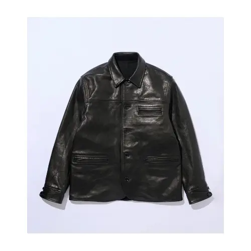 EDWIN LEATHER CAR COAT