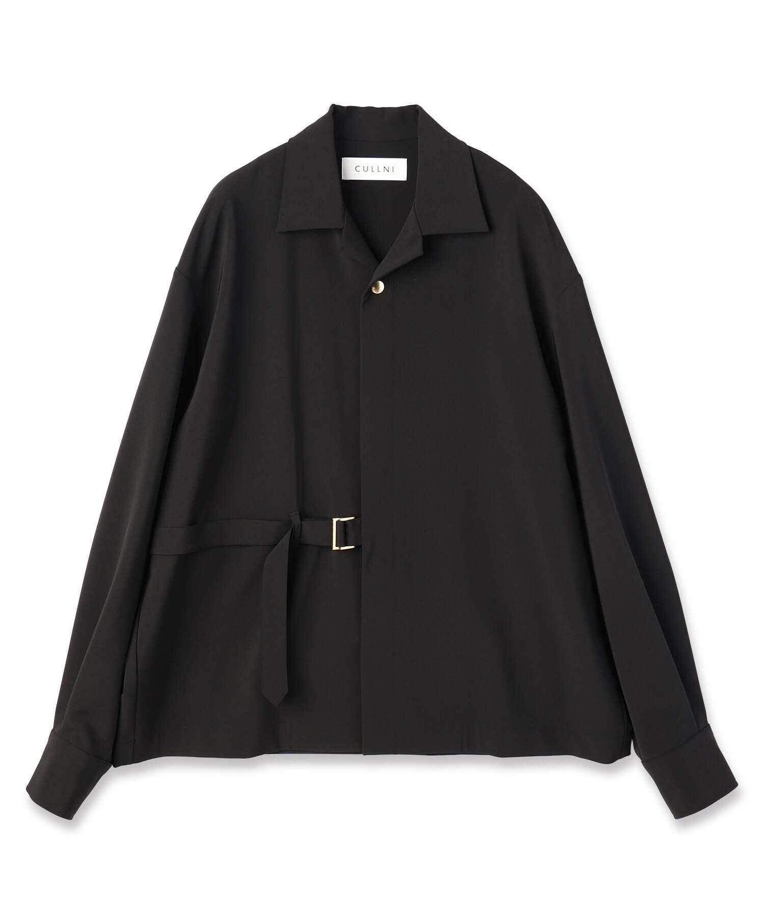 CULLNI Stretch Twill Tie Locken Open Collar Shirt