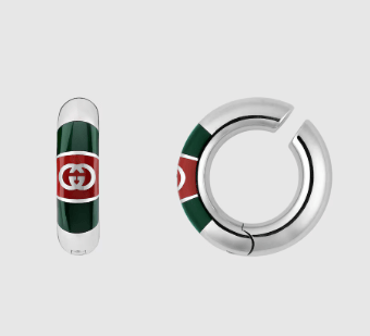 GUCCI ウェブ ストライプ ディテール シングルピアス