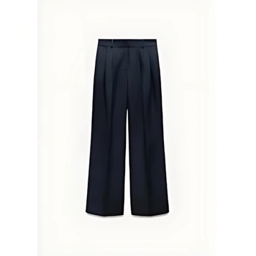 ZARA ワイドレッグ リネンブレンド パンツ