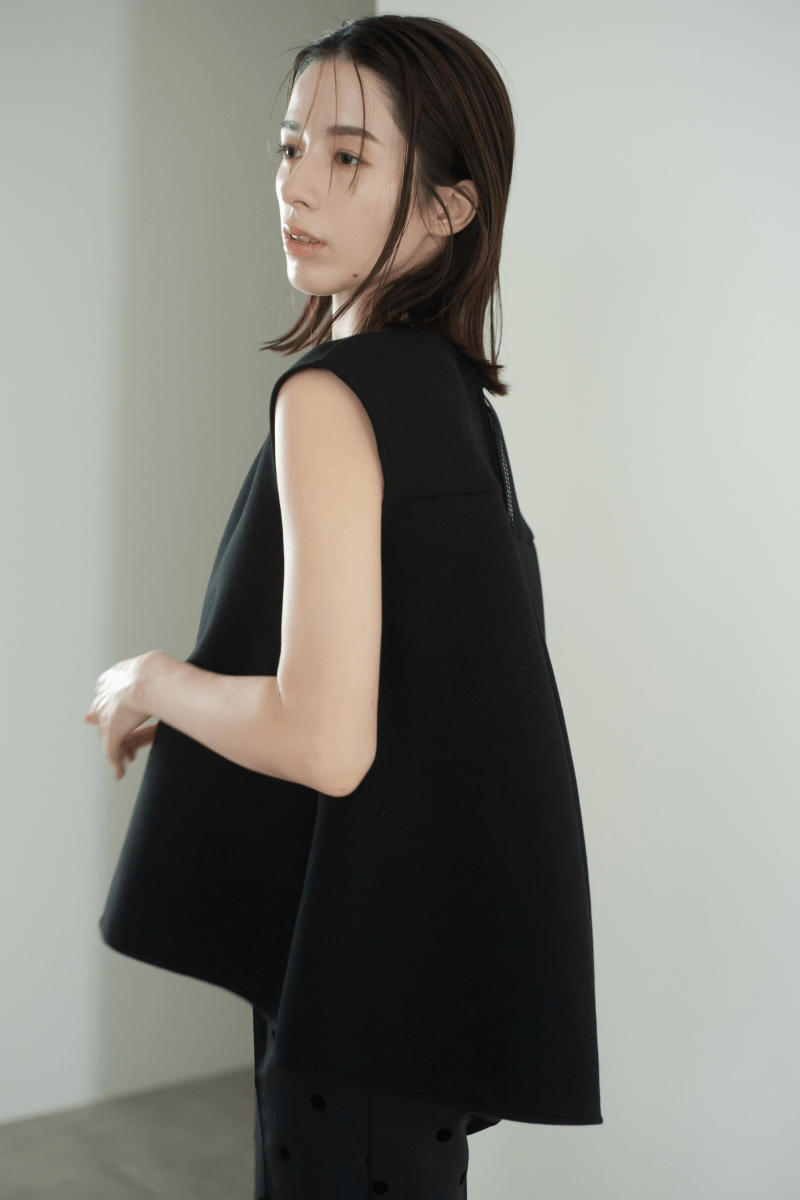maison de Dolce. グログランジップトップス【black】