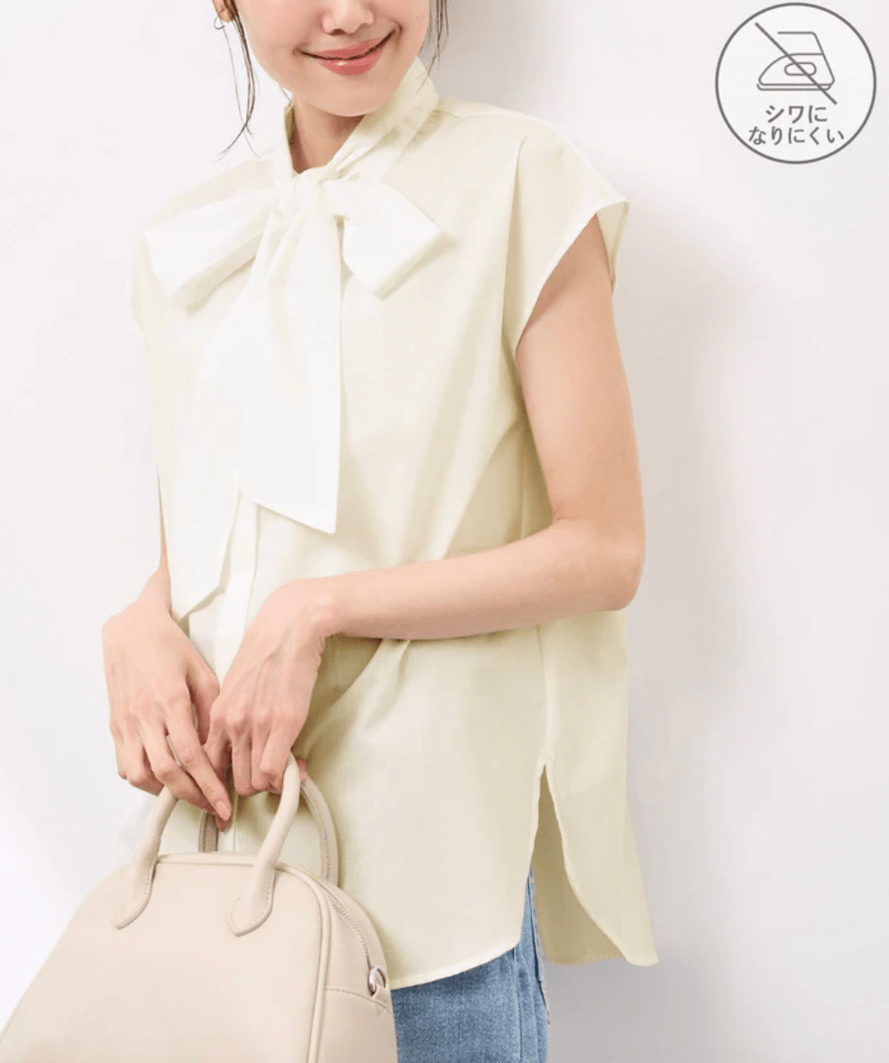ROPE\' PICNIC リボンフレンチスリーブシャツ