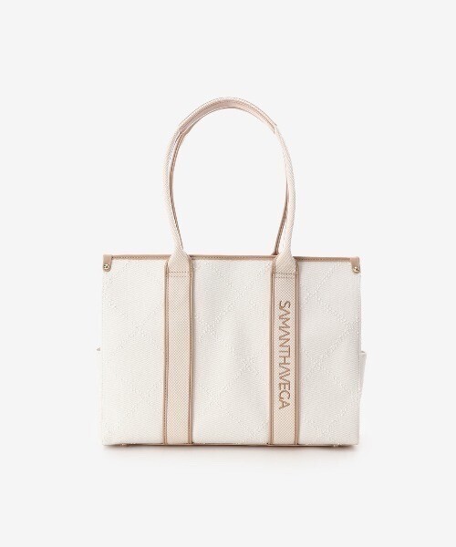 SAMANTHAVEGA ロゴテープデニム風A4トート