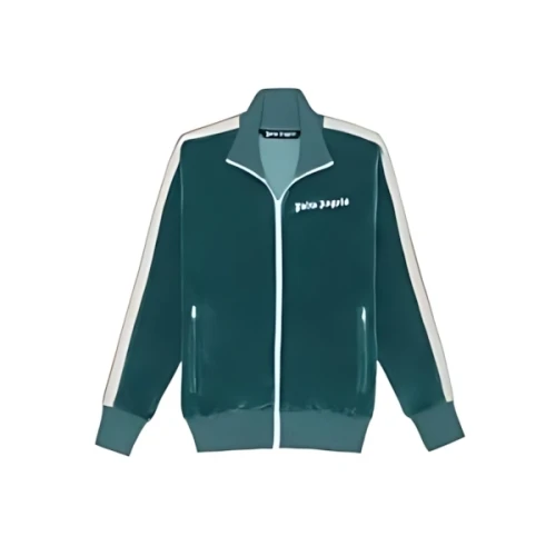 Palm Angels PINE GREEN CHENILLE TRACK JACKET