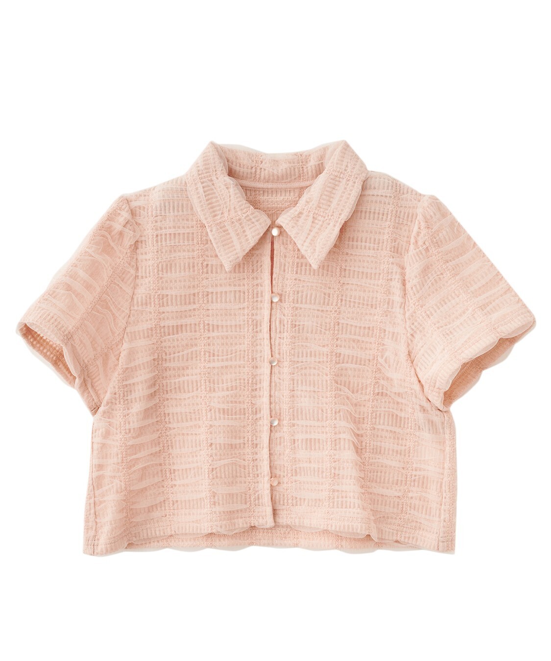 COCODEAL シアーチェッククロップド丈シャツ
