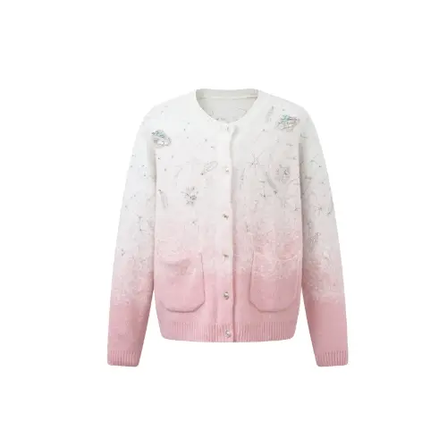 Birth Of Royal Child Stardust Pink Embroidered Cardigan