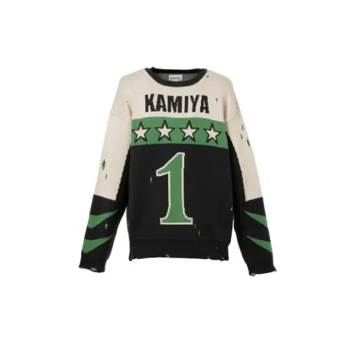 KAMIYA Racing Jacquard Knit Sweater