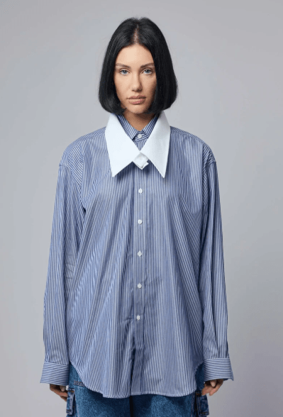 Vaquera Shirts - Women Striped Button Down