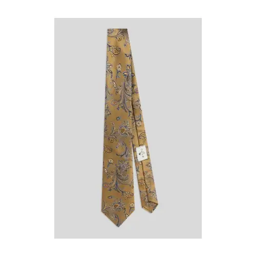 ETRO フローラルペイズリーモチーフ シルク ジャカード ネクタイ