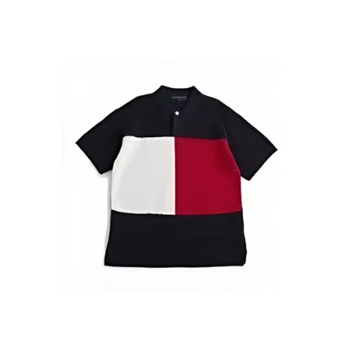 Tommy Hilfiger ボックスフィットフラッグテクスチャーポロニット / T1 BOX FIT FLAG TEXTURE POLO