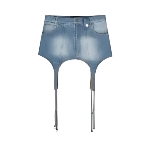 EGONLAB Denim garter skirt