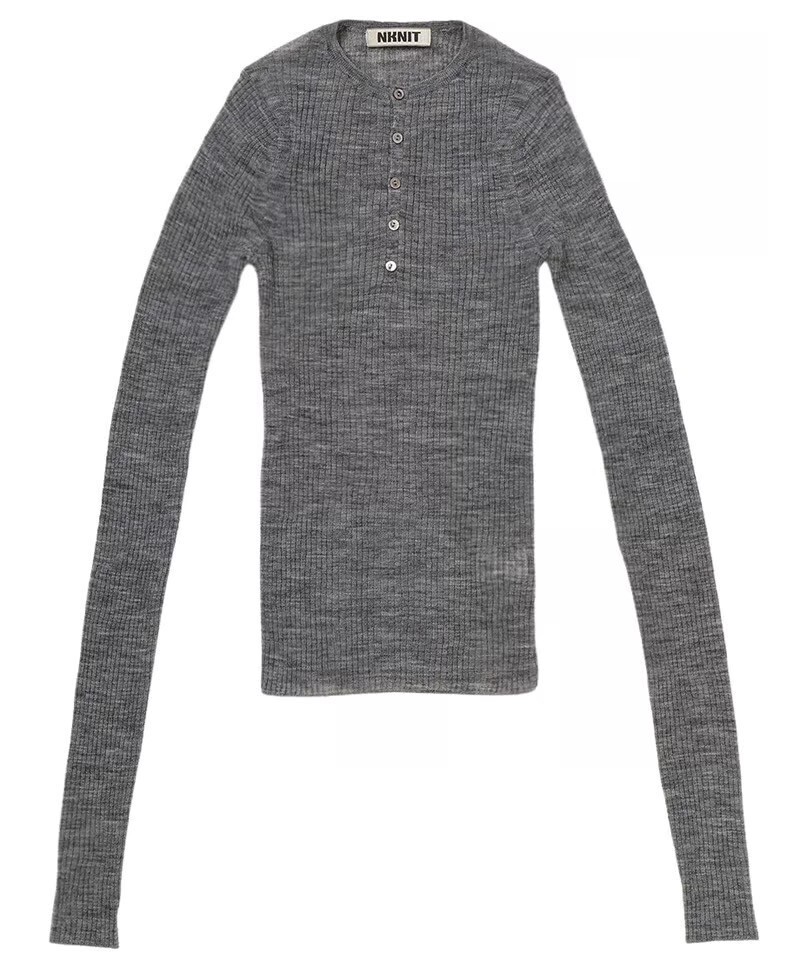 NKNIT alpaca sheer rib KNIT