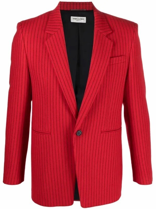 SAINT LAURENT ピンストライプ シングルジャケット