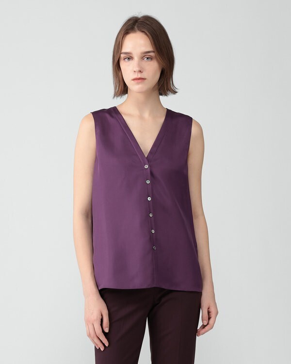 Theory Mod Silk Twill Sl Easy Bd Bl