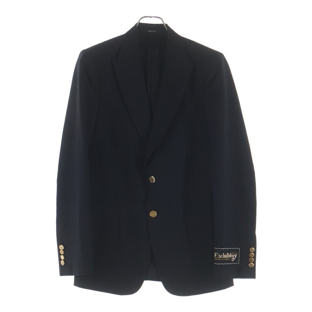 GUCCI Eschatology 袖ワッペン 金ボタン 2B ピークドラペル ブレザー テーラードジャケット