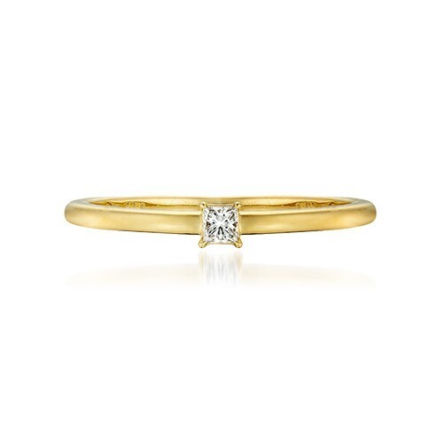 STAR JEWELRY K18 リング PRINCESS CUT DIAMONDS