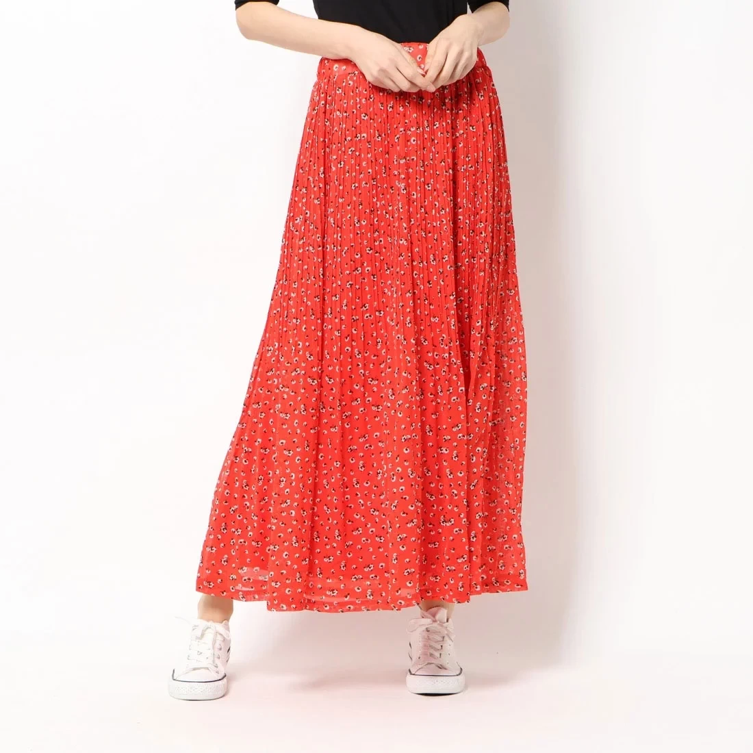 RANAN シフォンプリーツマキシスカート