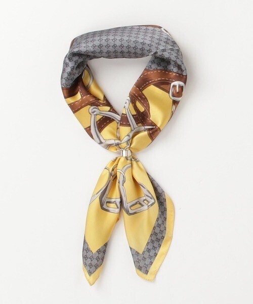 1111clothing 総柄 リング付き スカーフ / Whole pattern scarf with ring