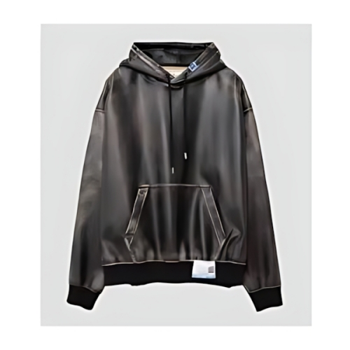 MIHARA YASUHIRO SYNTHETIC LEATHER HOODIE