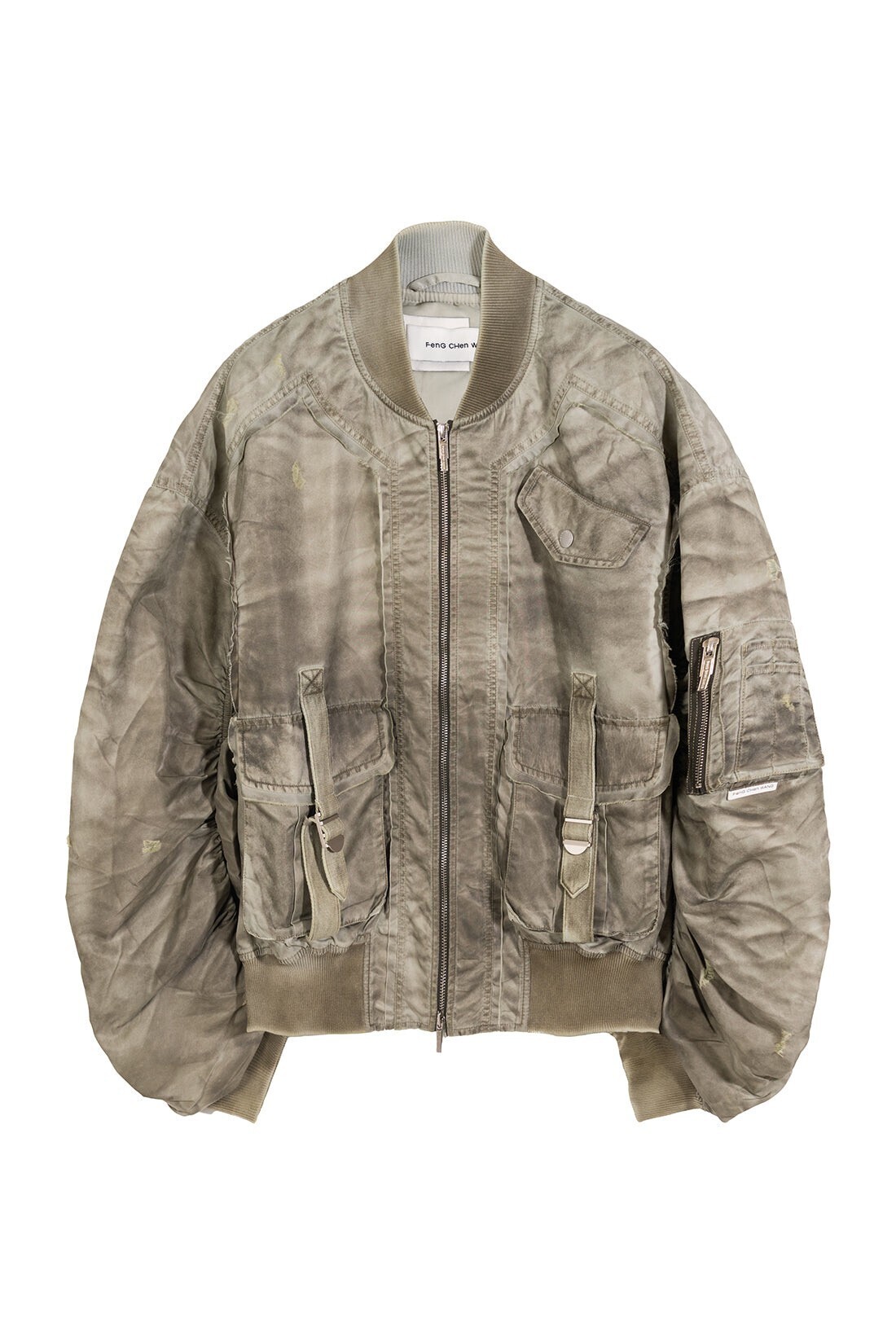 Feng Chen Wang SANDWASHED NYLON BOMBER