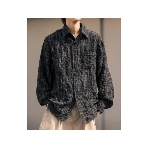 Nanmo. SEERSUCKER LONG SHIRT