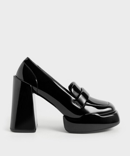 CHARLES & KEITH Lula パテントプラットフォームローファー