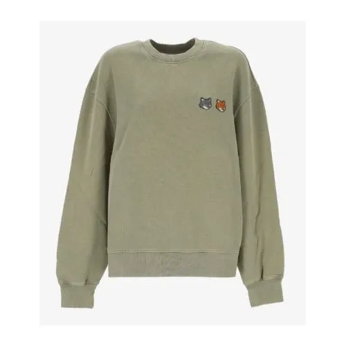 Maison Kitsune ダブルフォックスヘッド スウェットシャツ クルーネック