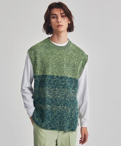 LiNoH SLAB YARN KNIT VEST