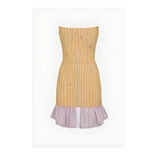 DSQUARED2 PREPPY STRIPED BUSTIER DRESS