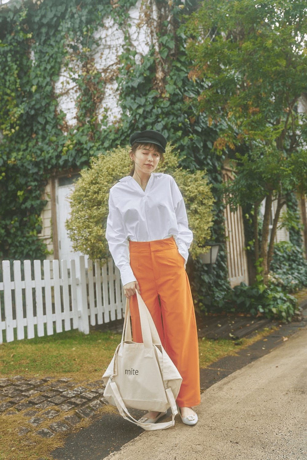 mite SAORI TANABE コラボ balloon sleeve blouse