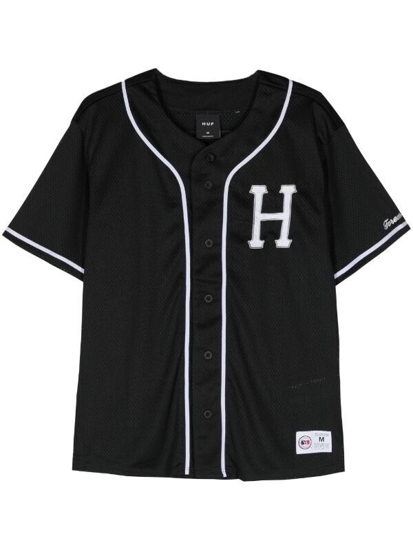 Huf ロゴパッチ ベースボールシャツ