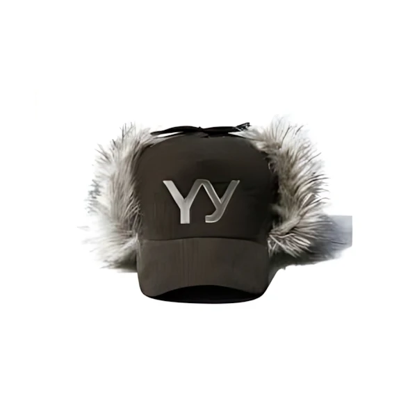 OPEN YY FAUX FUR CORDUROY EARFLAP CAP