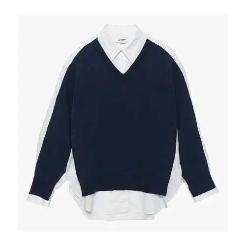 HED MAYNER SHIRT WITH KNITTED FRONT