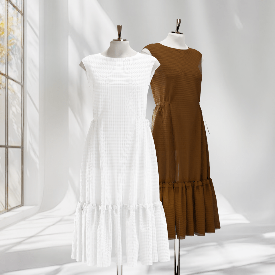 RUMARRY Frilled Dress