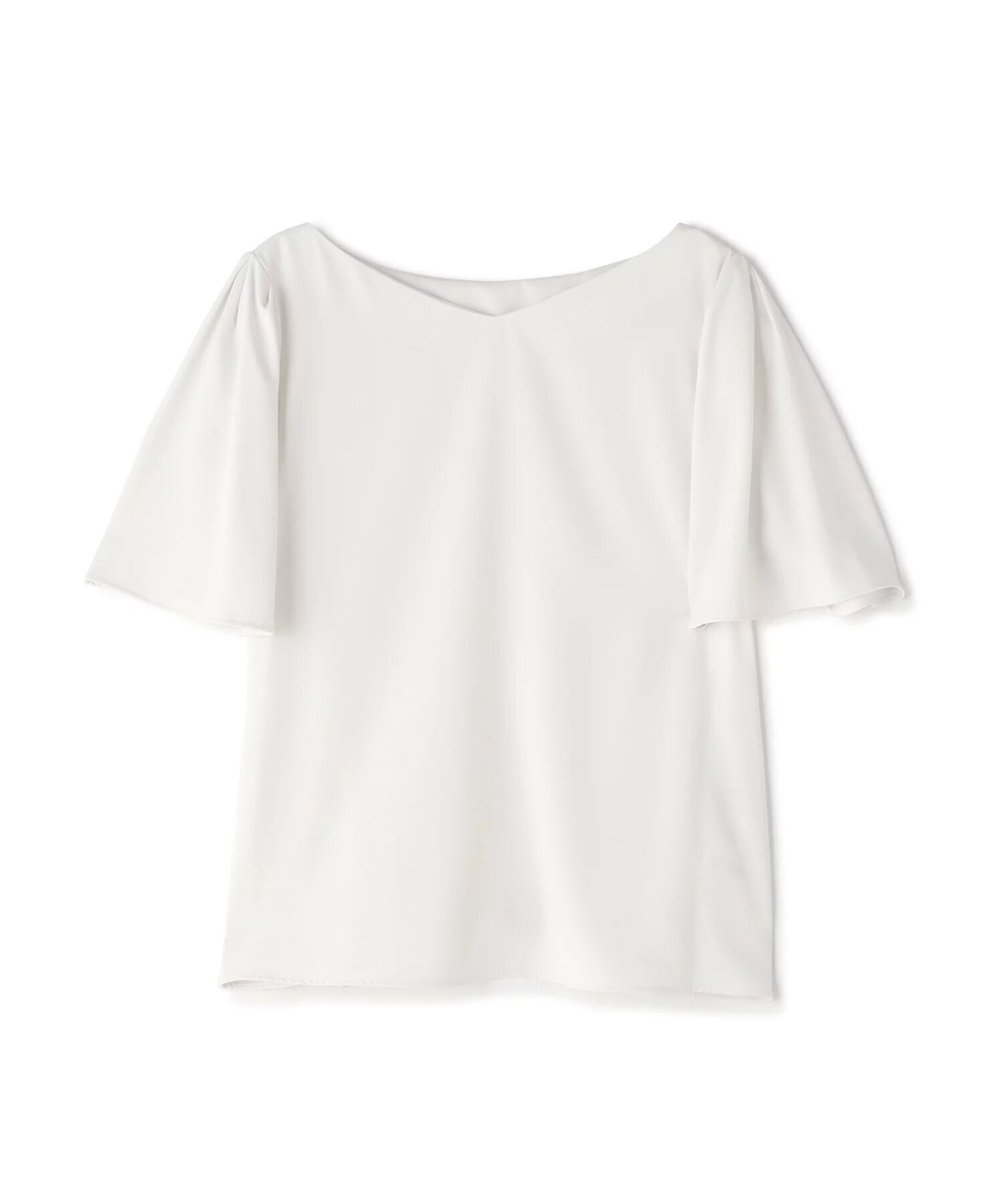 NATURAL BEAUTY BASIC Vネックフレアスリーブブラウス