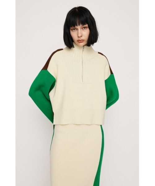 SLY MILANO RIB ZIP TOPS ミラノ リブ ジップ トップス