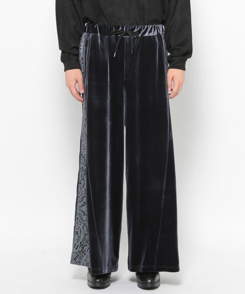 HARE ベロアレースラインパンツ