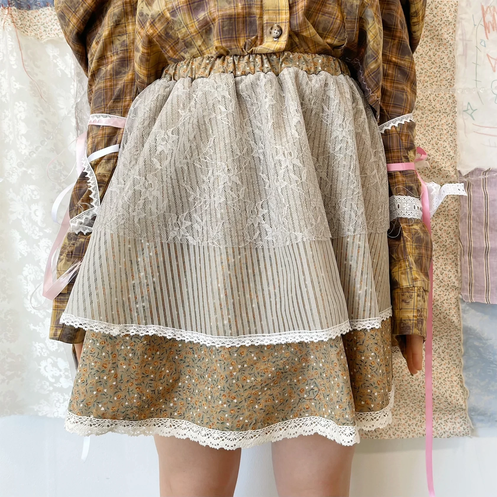 yushokobayashi Layered mini Skirt