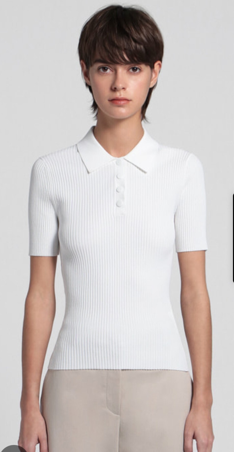 Theory Wooster Crepe Knit Rib Polo