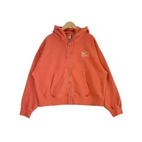Stussy × NIKE Full-Zip Pigment Dyed Fleece Hoodie