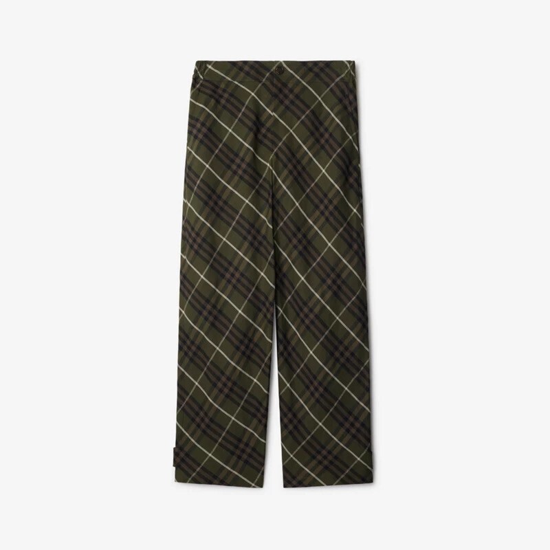 BURBERRY チェック リネン テーラードトラウザー