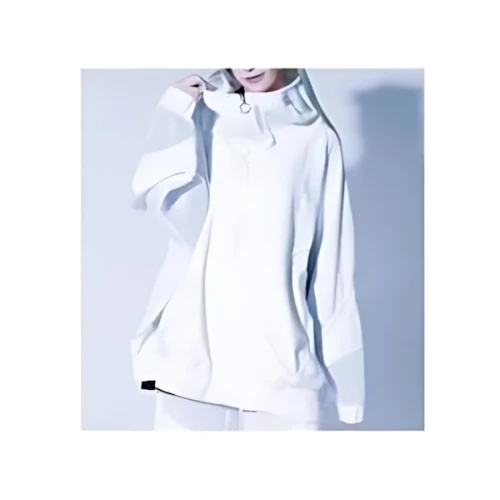REFLEM ダブルメッシュ切替ハイネックジャージパーカー(ホワイト)