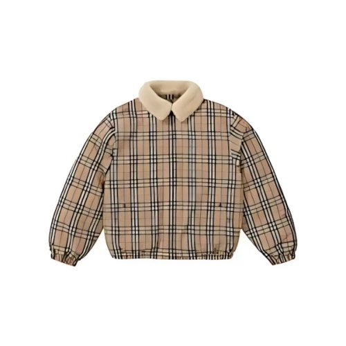 Supreme × BURBERRY Shearling Collar Down Puffer Jacket