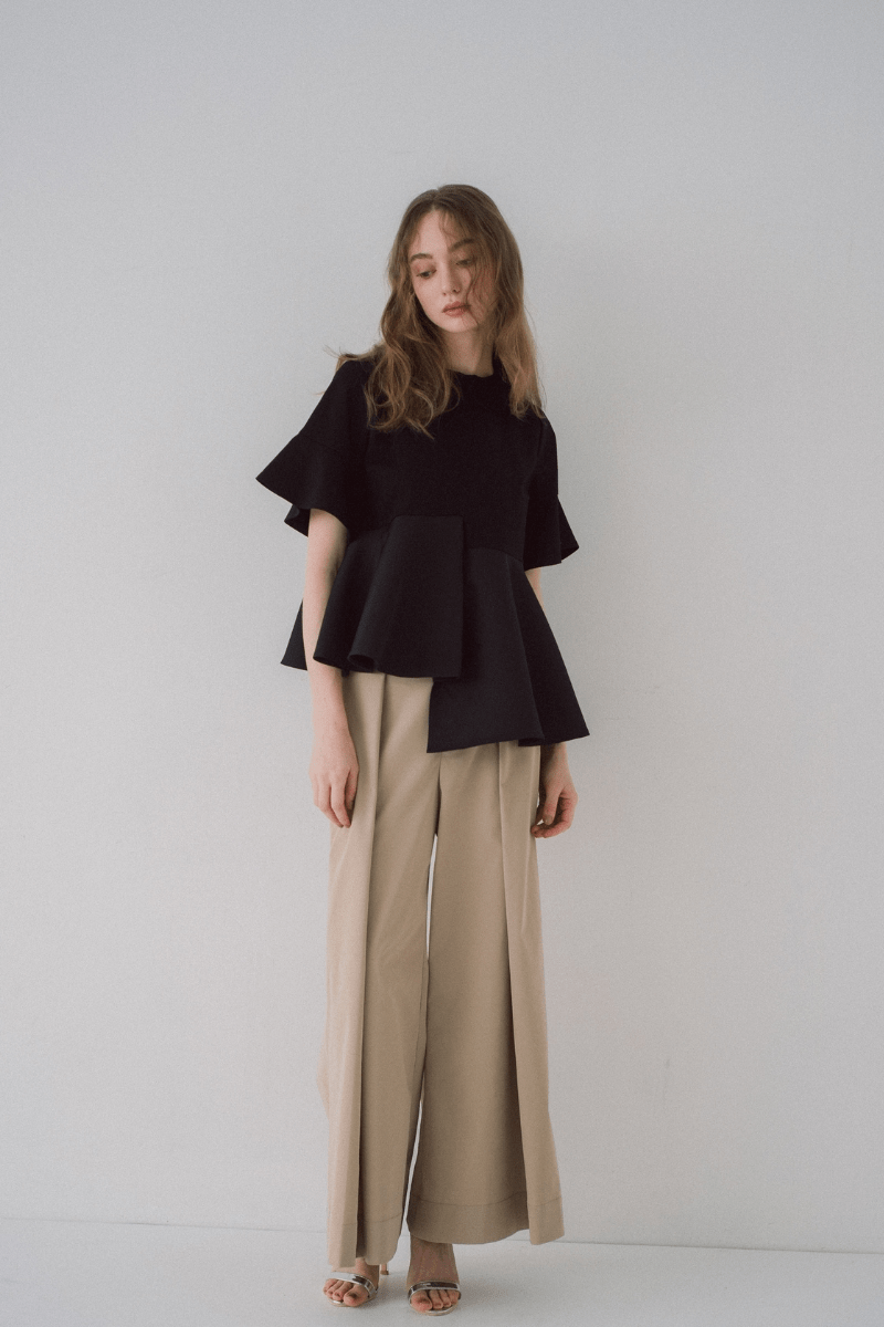maison de Dolce. アシンメトリーTシャツ【black】