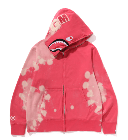 A BATHING APE HAND DYE SHARK FULL ZIP HOODIE